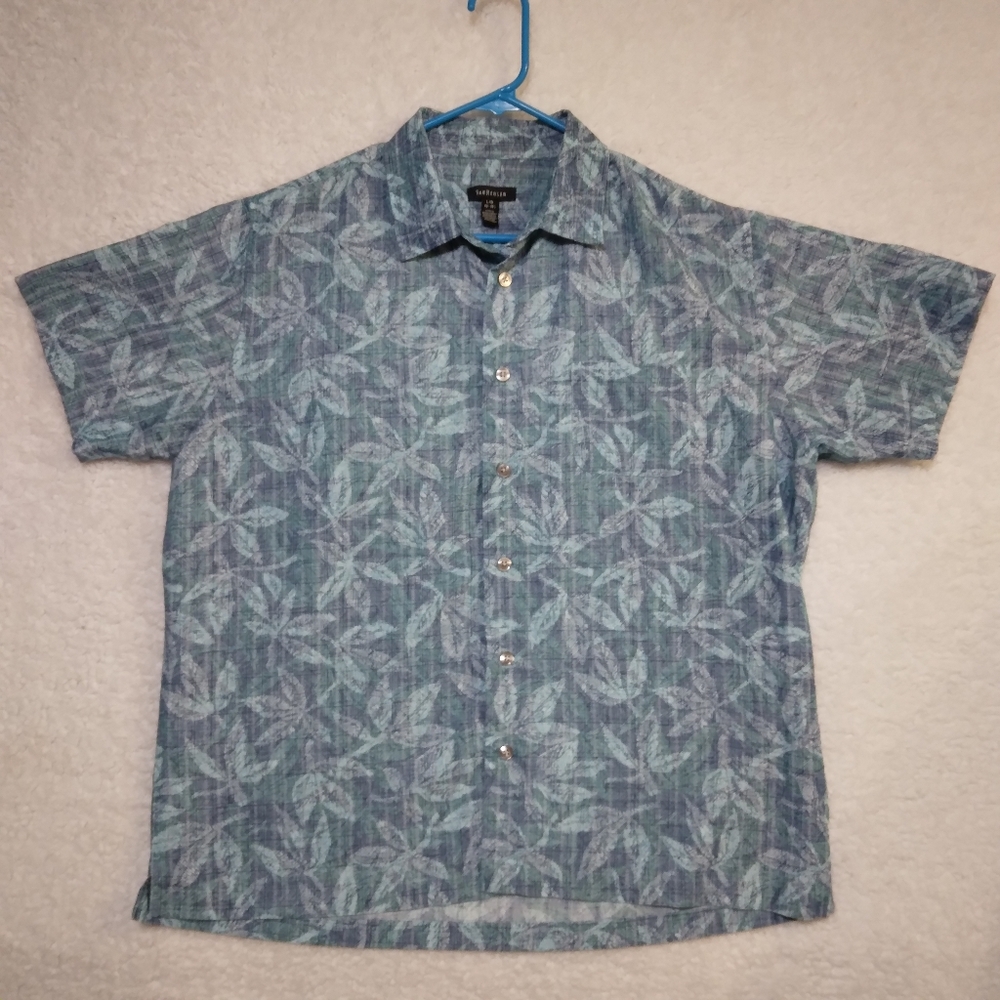 Van Heusen Men's Short Sleeve Casual Shirt Size Large 16-16.5